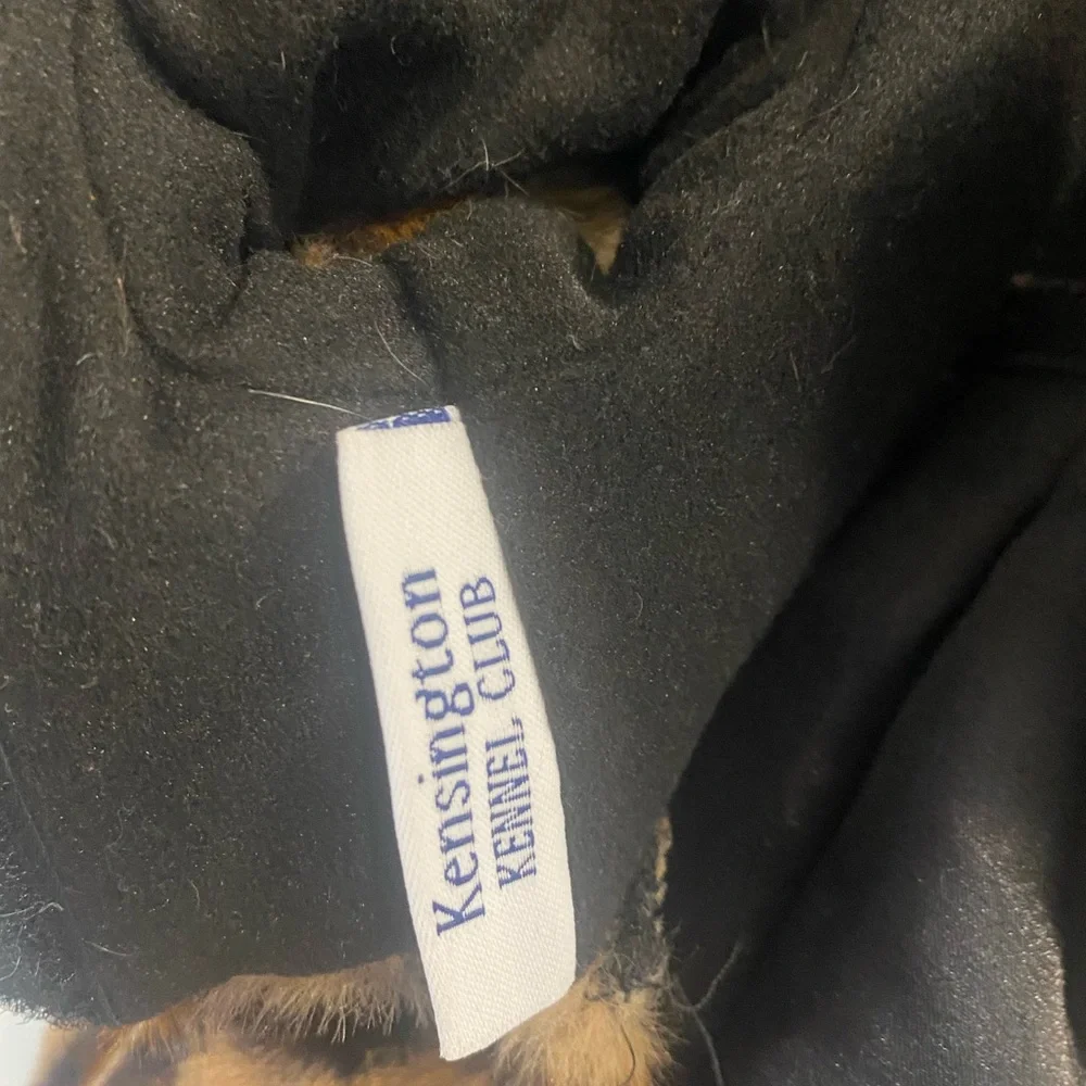 Kensington Kennel Club Leopard Print Faux Fur Dog Coat M